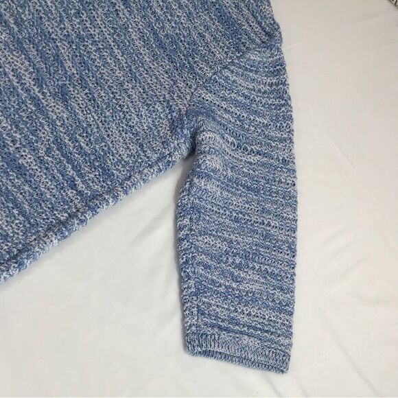 J. Jill Wearever Spray-dyed Sweater-Jacket In Blue Agate Marble New Size Large - Picture 11 of 13